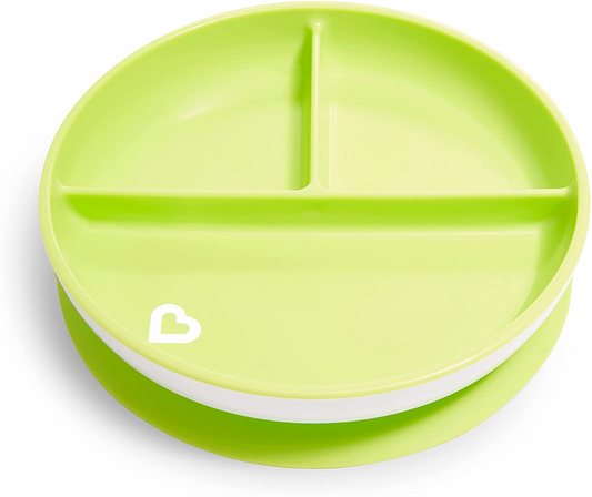 Munchkin® Stay Put™ Prato Infantil com Sucção Dividida, Verde