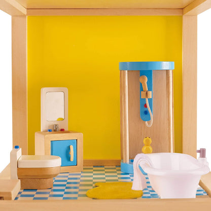 Hape - Banheiro da família - Acessórios para casas de bonecas de madeira