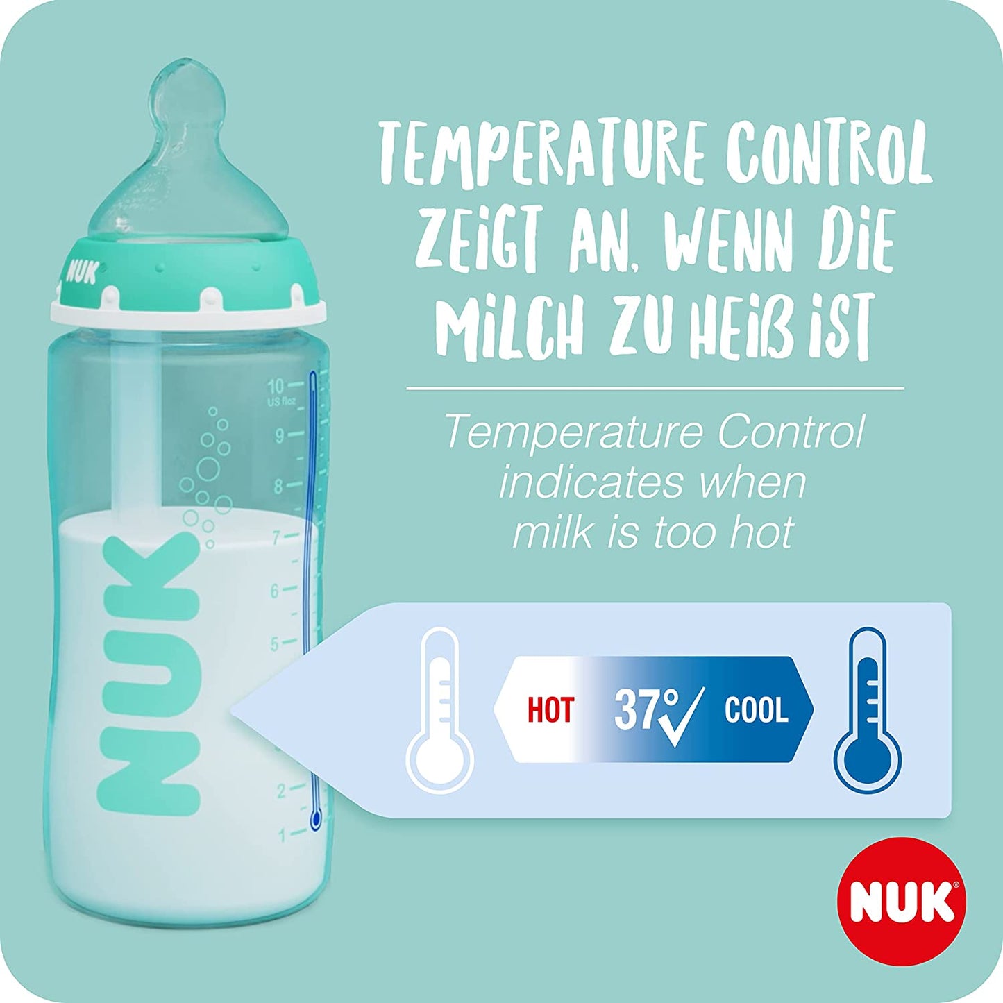 NUK First Choice+ Professional Kit de Mamadeiras Anti-Cólica com Controle de Temperatura 0-6 meses 3x 300ml