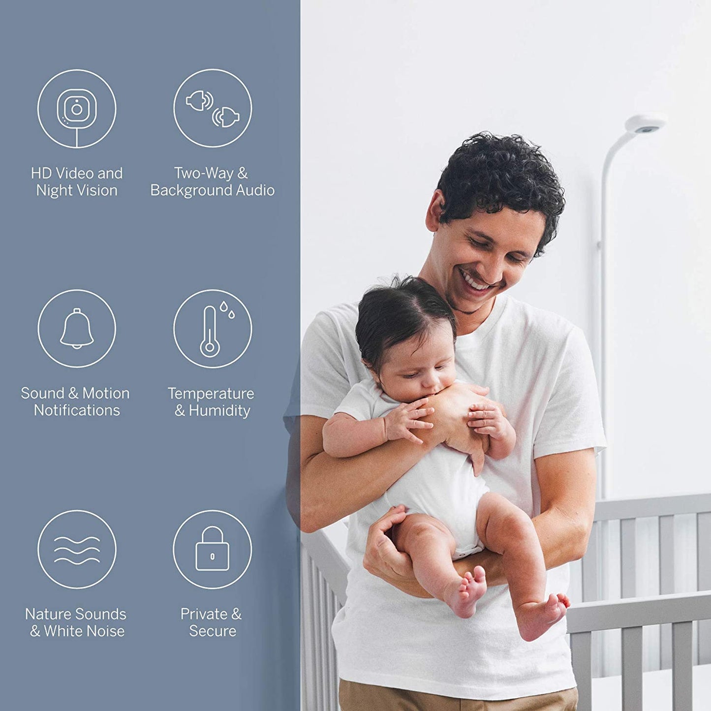 Nanit Pro Monitor de Bebê Inteligente com Suporte de Chão