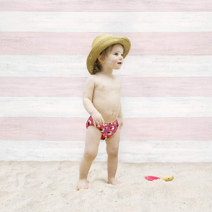 Bambino Mio, Puffin Parade, reutilizável Fralda de banho, à prova de vazamentos, elegante e leve