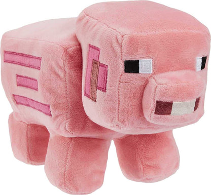 Minecraft pelúcia de 8 polegadas personagem Boneca de com de porco, presente macio e colecionável para fãs de 3 anos ou mais