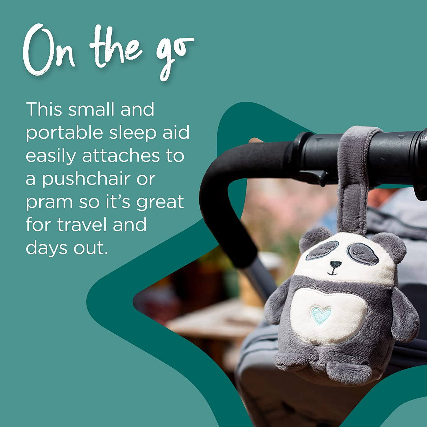 Tommee Tippee Mini Grofriend Baby Sound Sleep Aid, recarregável por USB, sons suaves, canções de ninar e ruído branco com CrySensor, lavável na máquina, Pip the Panda