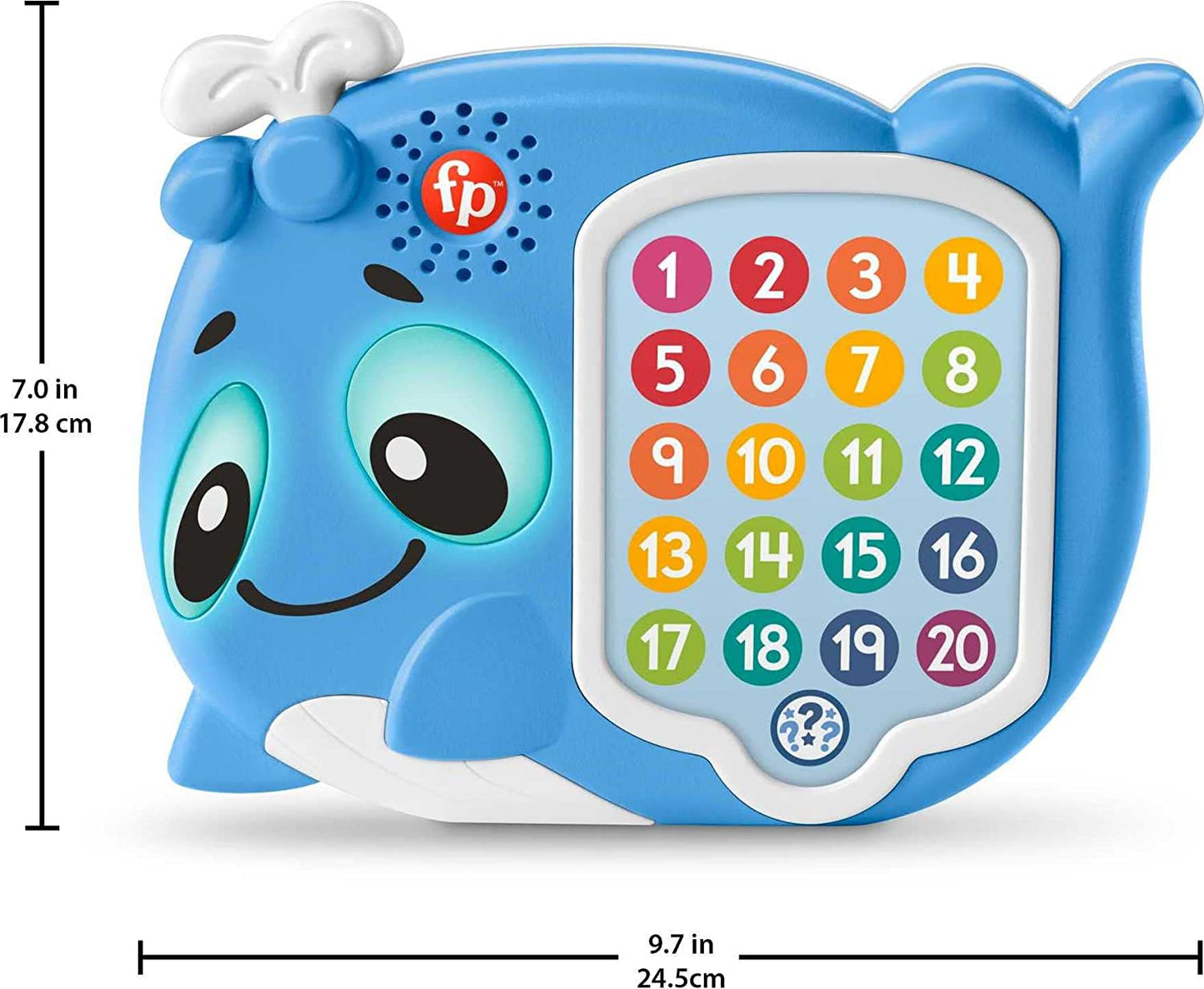 Fisher-Price Linkamals Baleia Brinquedo Interativo Musical com Luzes e Jogos 18+