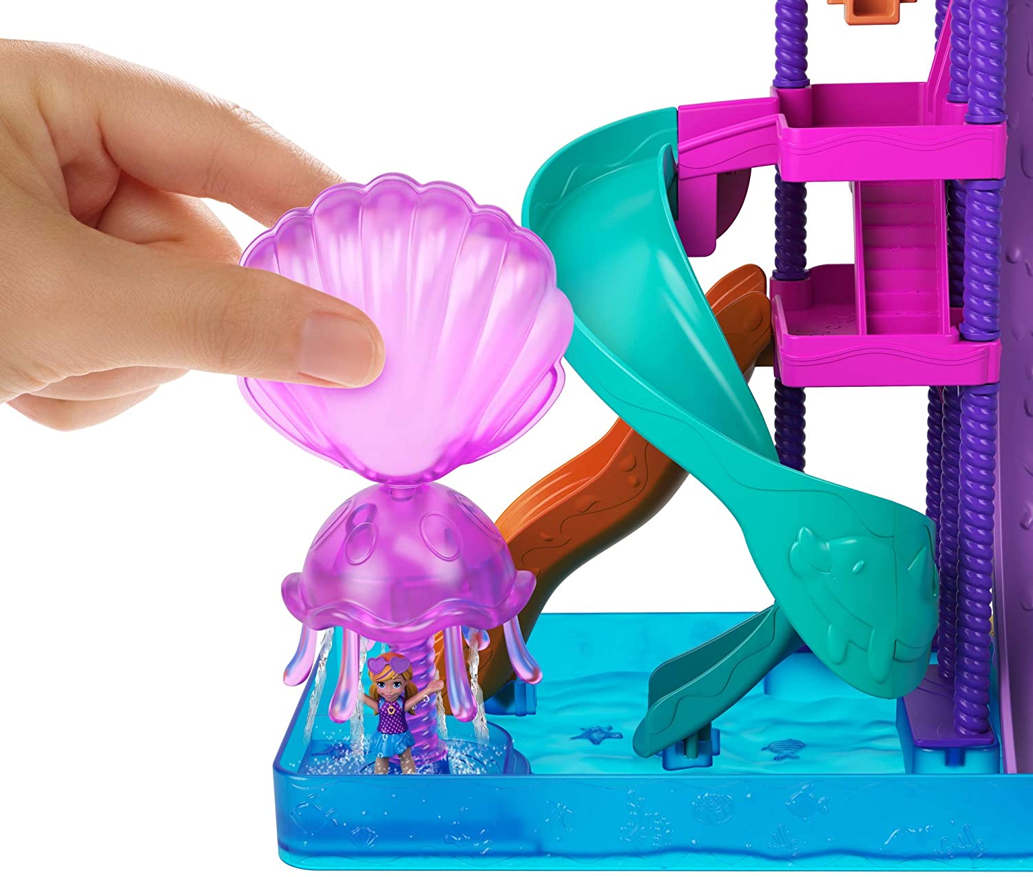 Polly Pocket Pollyville Parque acuático súper deslizante