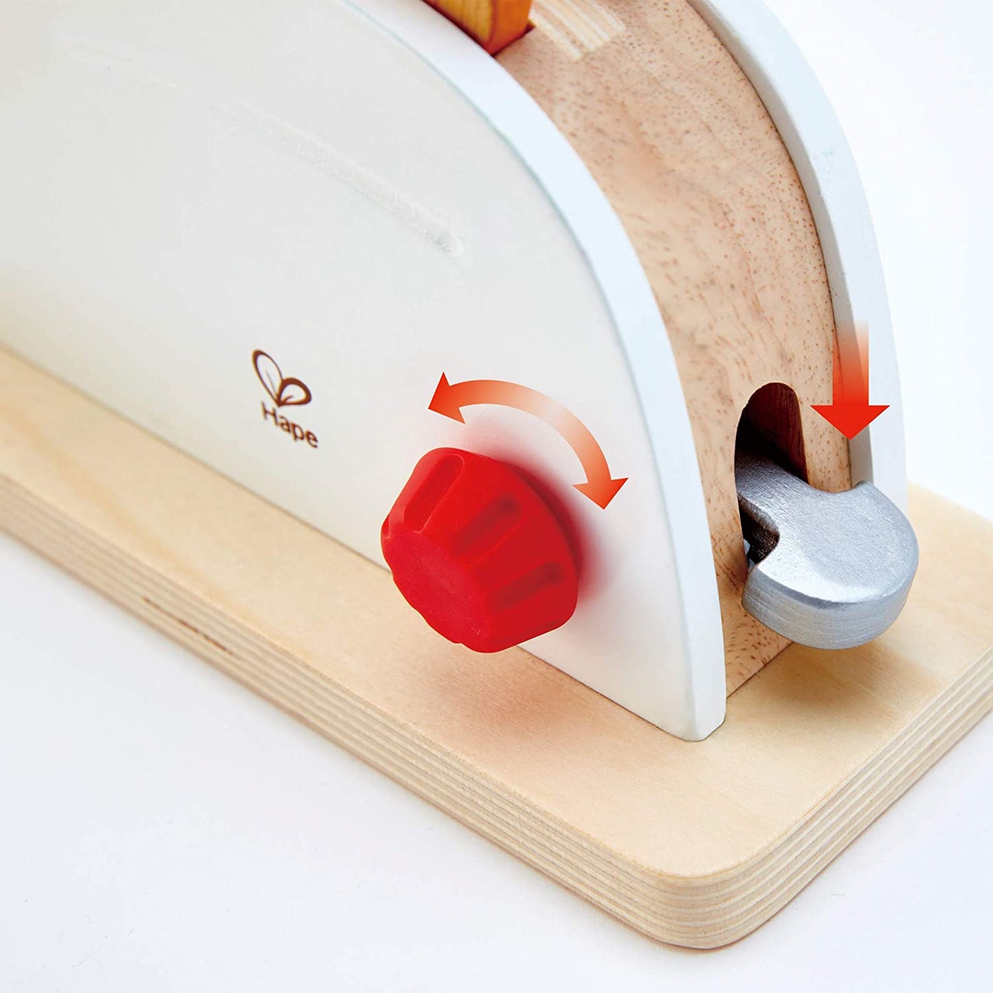 Hape - Conjunto de torradeira Pop Up - Acessórios de madeira para cozinha