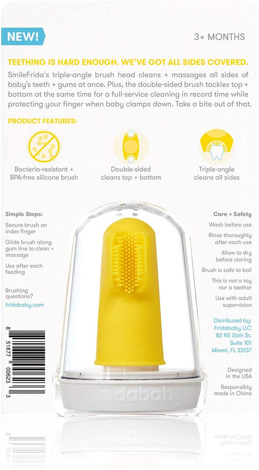 Fridababy Primer cepillo de dientes para bebé con funda de silicona