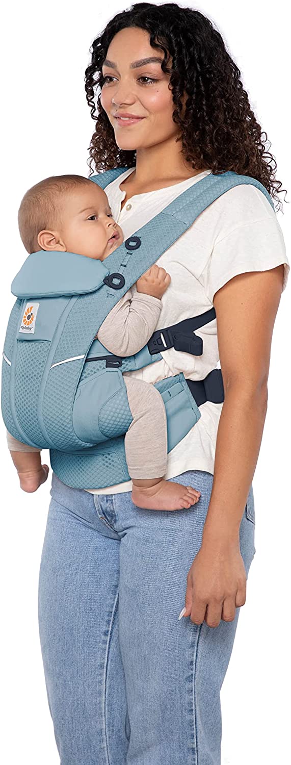 Ergobaby - Omni Breeze Carrier Porta-Bebês SoftFlex 20kg+ - 4 posições - Slate Azul
