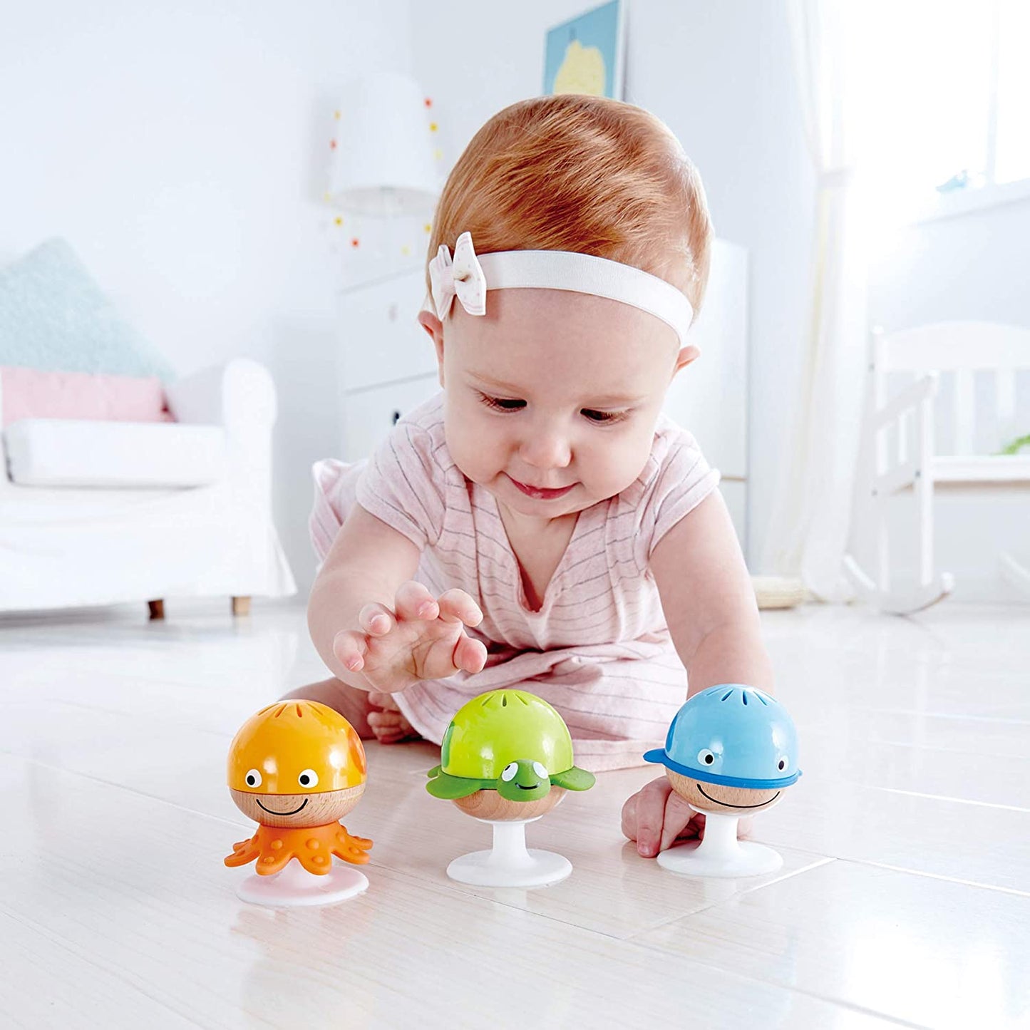 Hape Conjunto Stay-Put Rattle Brinquedos Musicais para Bebês