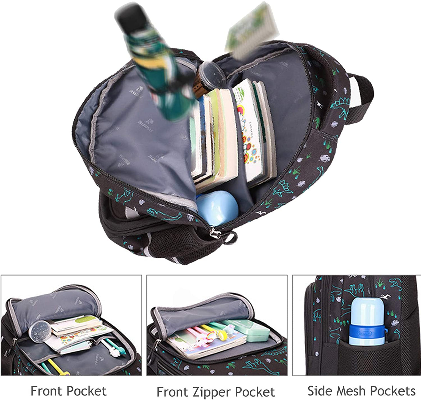 Bebamour - Conjunto de mochila 3 em 1 : Mochila Escolar, Bolsa Térmica, Estojo de Canetas