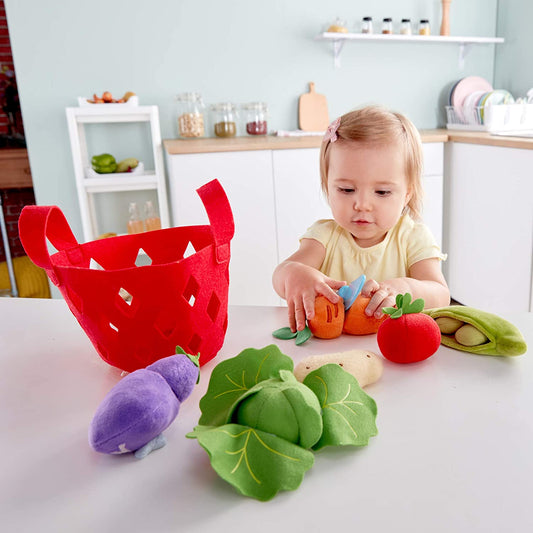 Hape - Cesta de verduras - Comida blanda - Apto para mayores de 18 meses