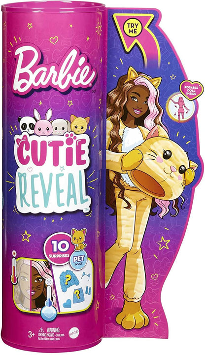 Barbie - Fantasia de Gatinho com Mini Animal de Estimação e Mudança de Cor 3+