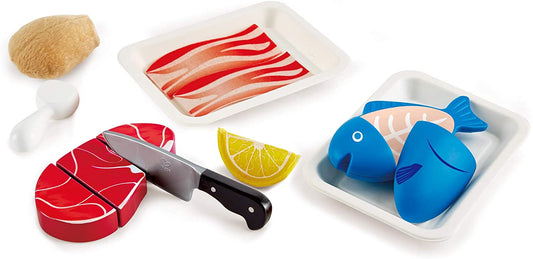 Hape - Sabroso set de proteínas | comida de juguete de madera