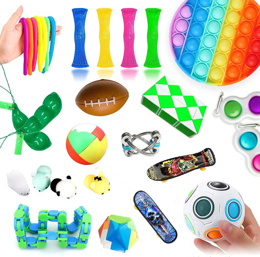 NBDN Fidget - Pacote de brinquedos sensoriais de 28 unidades para crianças e adultos