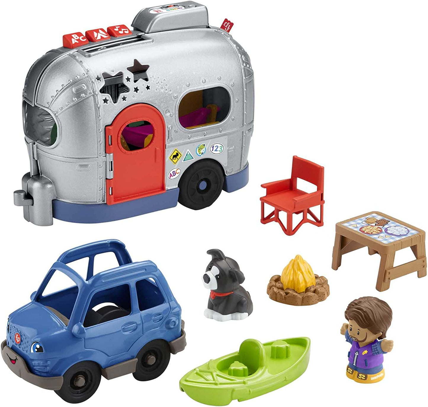 Fisher-Price - Little People Campista Veículo 2 em 1 com Luzes e Músicas