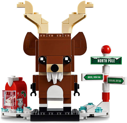 LEGO 40353 Brinquedo de renas, duendes e elfos de Brickheadz, presente de decorações de Natal