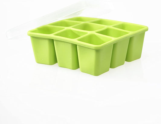 NUK - Bandeja de Cubo de Comida com Tampa para Congelar Comida 60ml -  6 meses+ - Verde