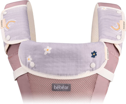 Bebamour - Almofadas de Dentição 3 peças - Flores Cinza