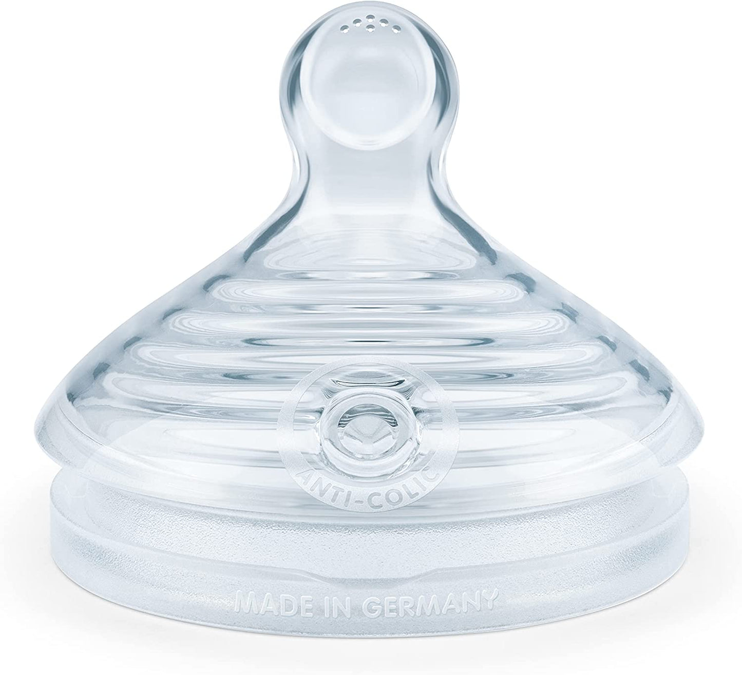 NUK para Nature de reposição mamadeiras| Médio | 6-18 Meses | Silicone sustentável semelhante a um seio com ventilação anti-cólica | Livre de BPA | 2 Contagem, Limpar