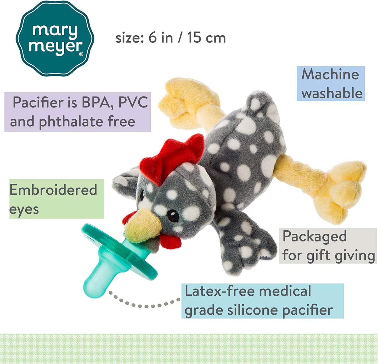 WubbaNub - Peluche Pollo con chupete