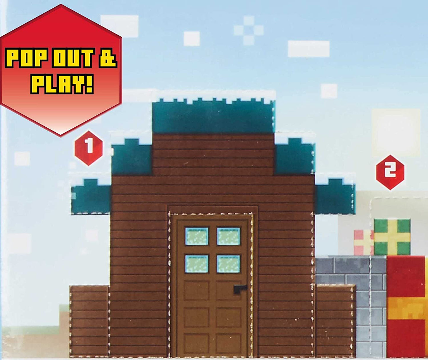 Mattel Minecraft Mob Head Minis Advent Calendar com figuras de personagens de videogame pixeladas com cabeças gigantes, presente de brinquedo colecionável para fãs de 6 anos ou mais