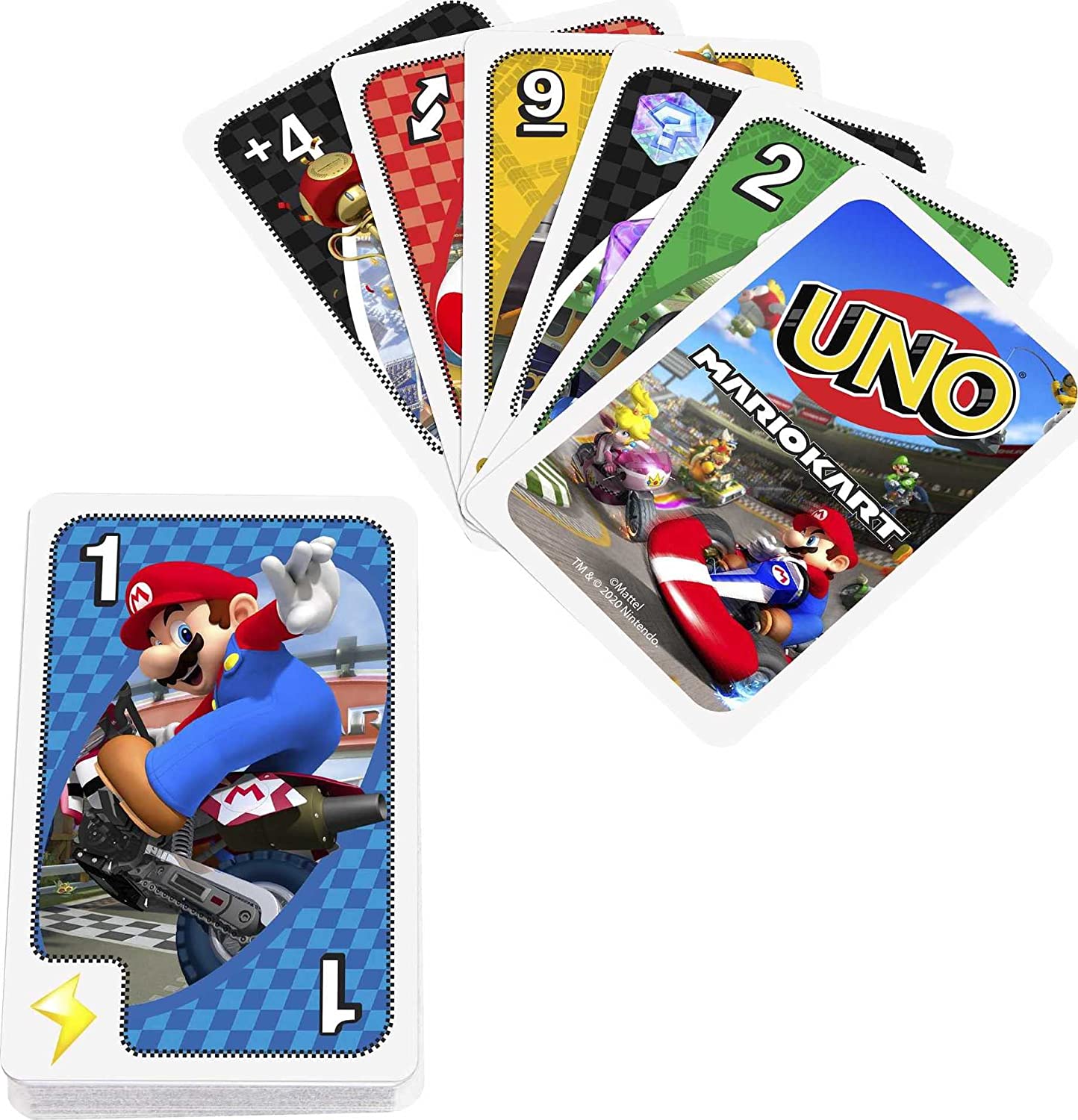 UNO GWM70 Mario Kart Jogo de cartas com 112 cartas e instruções para j
