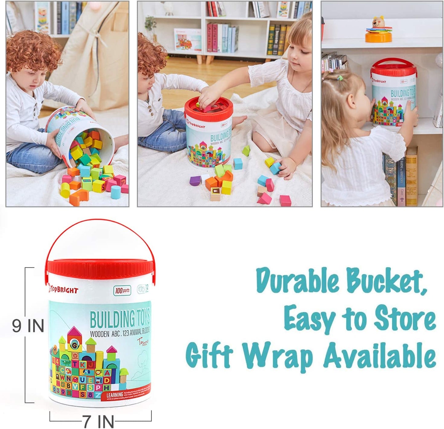 TOP BRIGHT - Blocos de construção de madeira