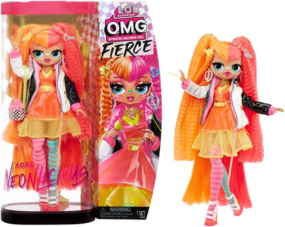 L.O.L. Surprise! Boneca Fierce NEONLICIOUS Fashion Roupas, Acessórios e Suporte - 15 Surpresas 3+