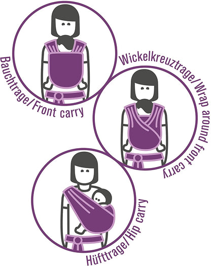 manduca Sling > Envoltório de bebê elástico e porta-bebês < Produto de algodão orgânico certificado GOTS para bebês, adequado para recém-nascidos e bebês desde o nascimento até 15 kg (hortelã/verde, 5,10m x 0,60m)