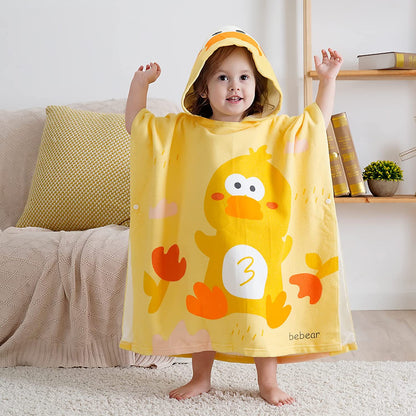 Bebamour - Toalhas com Capuz 100% Algodão 60x65 - 0-6 anos - Pato