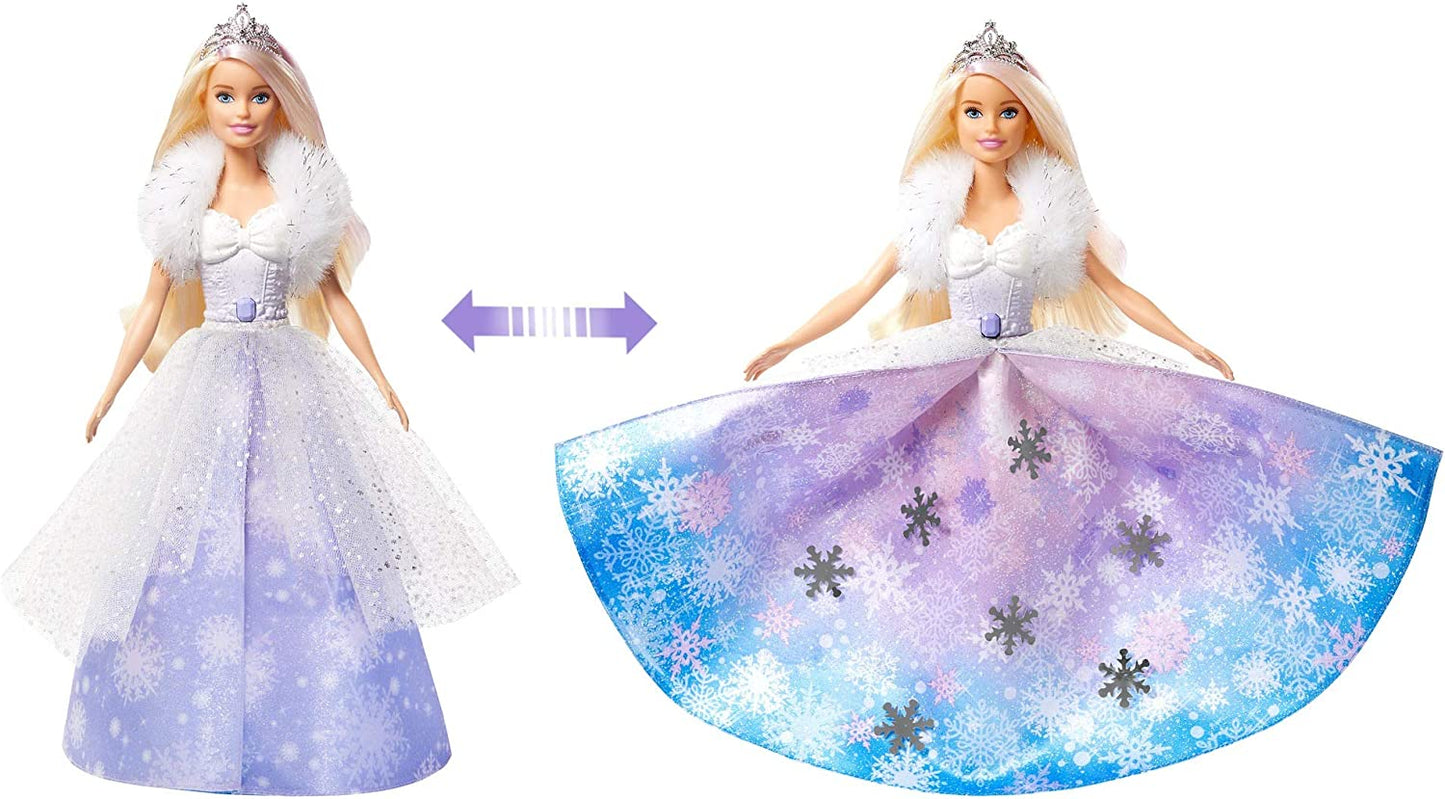 Barbie - Dreamtopia Fashion Vestido de Floco de Neve e Escova de Cabelo - GKH26