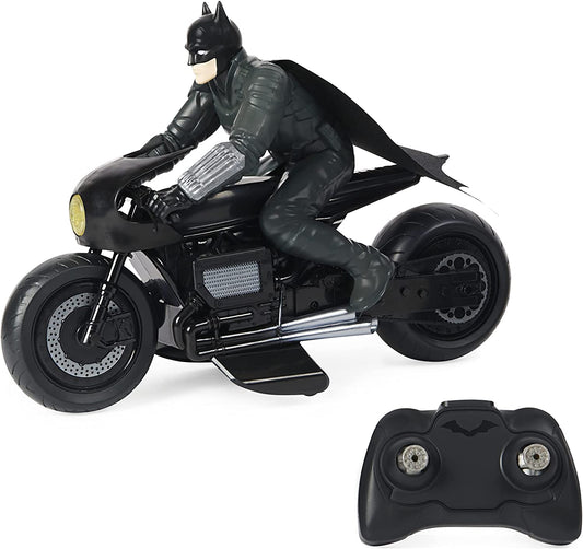 DC Comics The Batman Batcycle RC with Batman Rider Action Figure