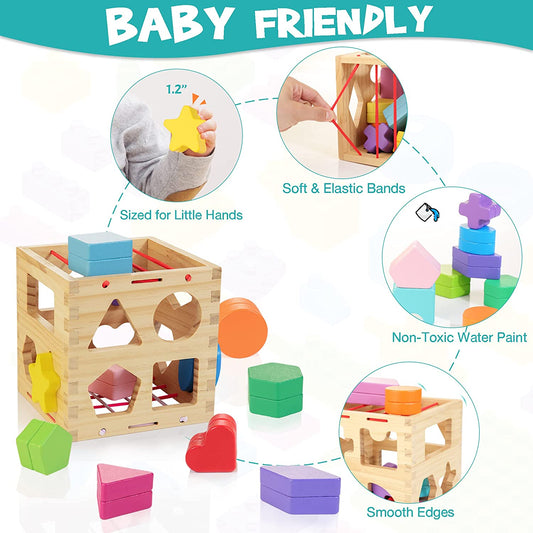 HELLOWOOD - Cubo para Actividad Multisensorial 1+ 