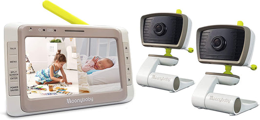Moonybaby - Monitor de bebê  50 com câmera e visão noturna, tela dividida