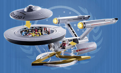 PLAYMOBIL Star Trek 70548 EUA Empresa NCC-1701, com aplicativo AR, efeitos de luz e sons