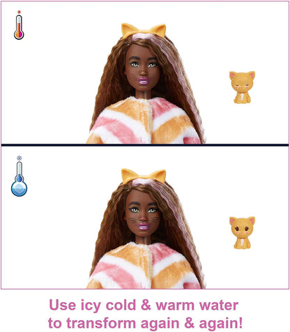 Barbie - Fantasia de Gatinho com Mini Animal de Estimação e Mudança de Cor 3+
