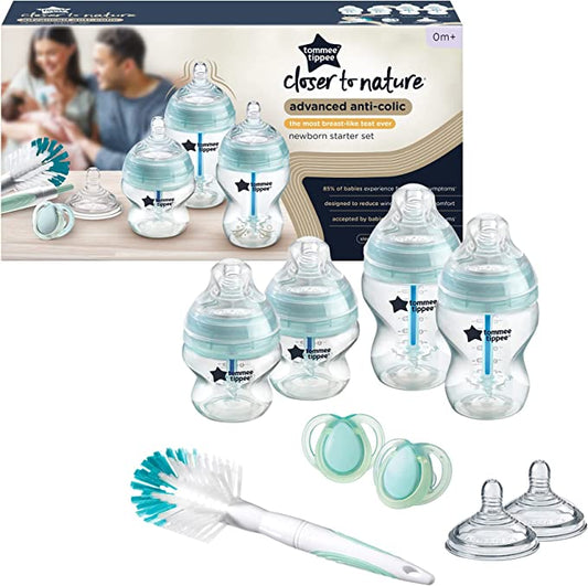 Tommee Tippee - Starter Kit Kit de biberones anticólicos con 9 piezas - Transparente 