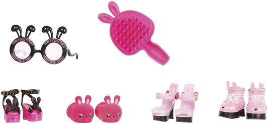 NA! NA! NA! SURPRISE ULTIMATE SURPRISE BLACK BUNNY Novo inclui boneca fashion com cabelo escovado, roupas e acessórios de grife