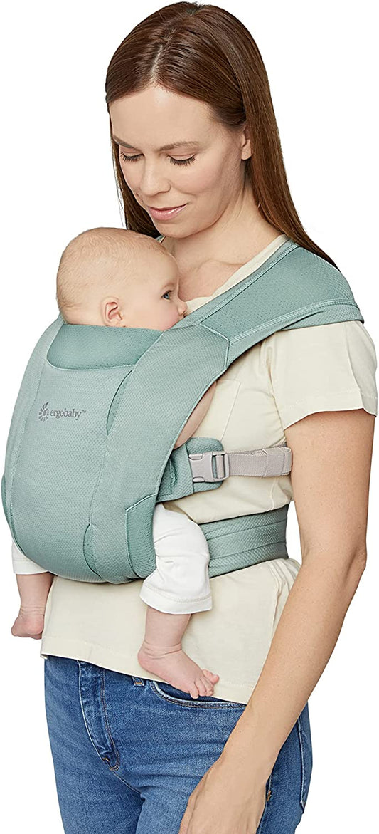 Ergobaby Abrace o portador de bebê ergonômico da malha de ar macia para recém-nascidos desde o nascimento, portador dianteiro ergonômico de barriga de 2 posições, sábio