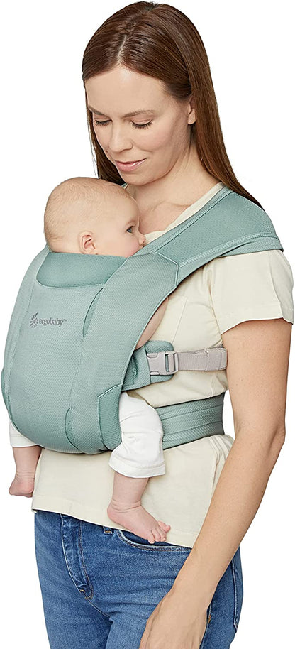 Ergobaby Hug Portabebés Ergonómico de Malla de Aire Suave para Recién Nacidos Desde el Nacimiento, Portabebés Delantero Ergonómico de 2 Posiciones, Wise 
