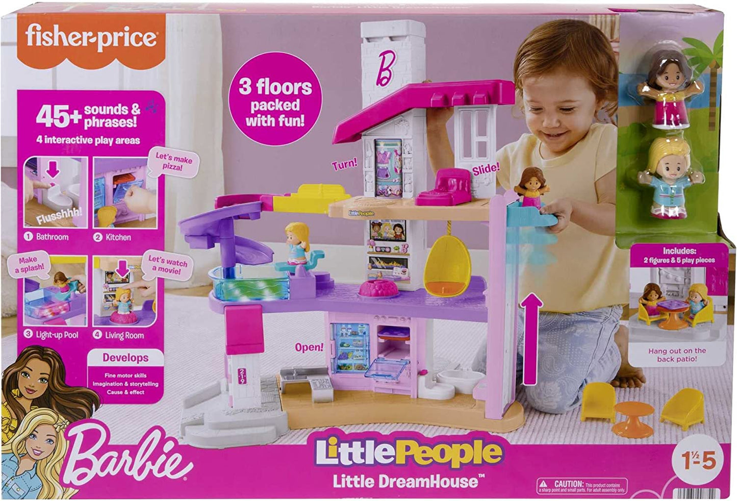 Fisher-Price - Barbie Little DreamHouse - Multilíngue com Luzes e Música