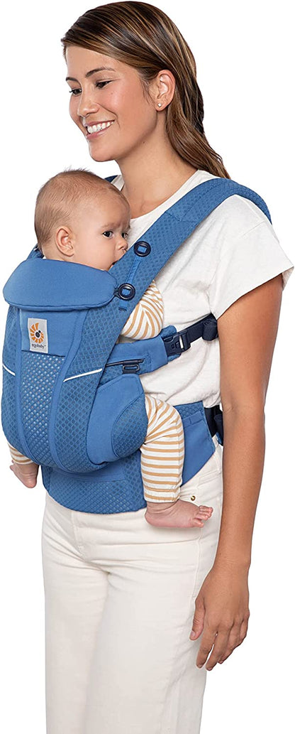 Ergobaby - Portabebés Omni Breeze SoftFlex 20kg+ - 4 posiciones - Azul Zafiro 