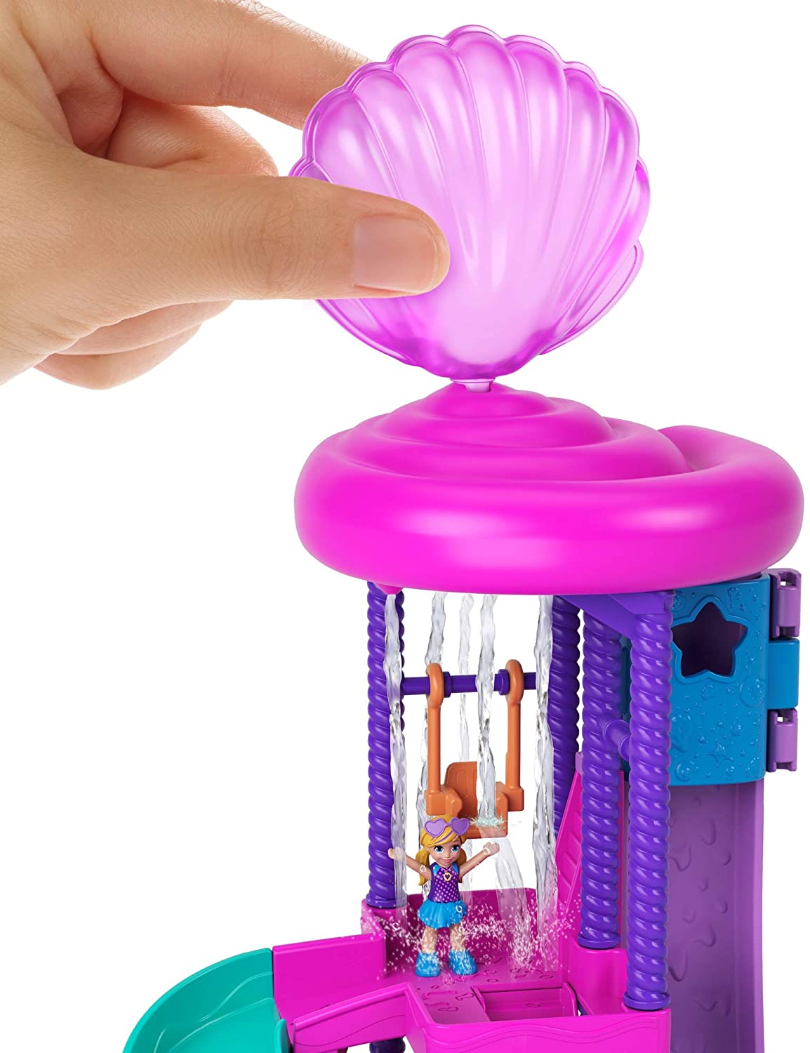 Polly Pocket Pollyville Parque acuático súper deslizante