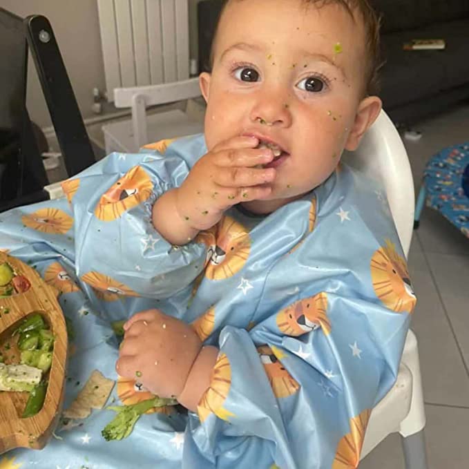 Bebamour - Macacão de Alimentação com Mangas 6+ - Carros Cinza