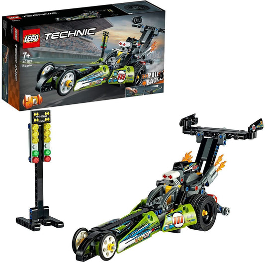 LEGO 42103 - Conjunto de carro de corrida Technic Dragster para Hot Rod 2 em 1