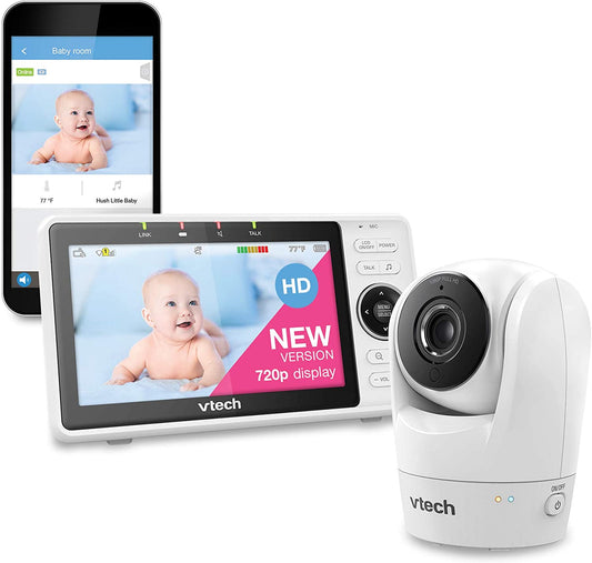VTech VM901-1W - Monitor de bebê WiFi, 720p de 5 polegadas atualizado