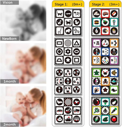 Teytoy - Tapetes de Barriga para Bebê de Alto Contraste - Preto e Branco