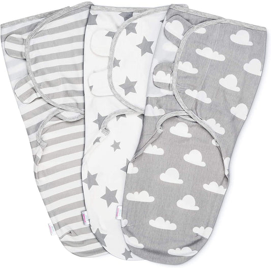 Baby Swaddle Wrap Large 4 a 6 meses - Kit com 3