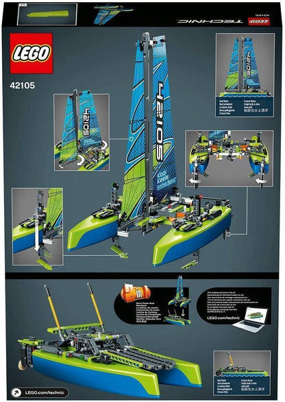 LEGO 42105 - Technic Catamaran para Corrida de Barco a Motor 2 em 1 Flutuante