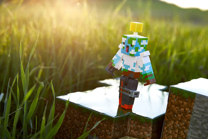 Minecraft GYB91 Overworld Protector Playset, acessórios e blocos de papel, criativo, conjunto de brinquedos de construção para crianças de 6 anos ou mais, multicolorido, 2,0 cm * 2,0 cm * 2,0 cm
